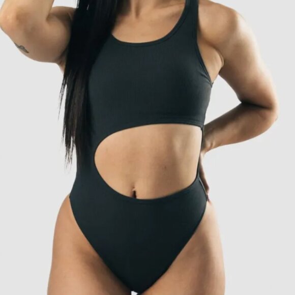 Alphalete Monarch Bodysuit with Cutouts - Black Size S - Picture 1 of 3